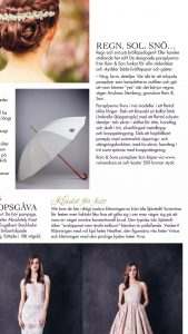 A wedding umbrella in a magazine