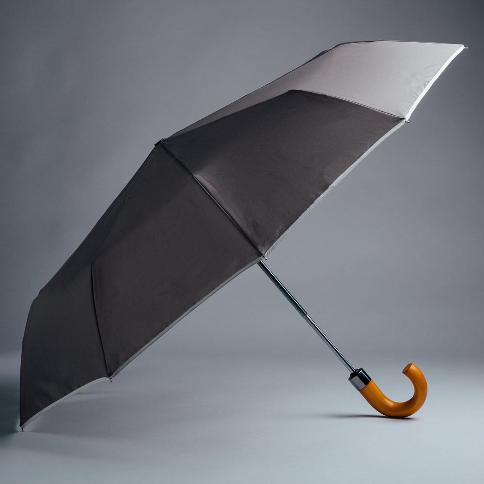 grey compact umbrella