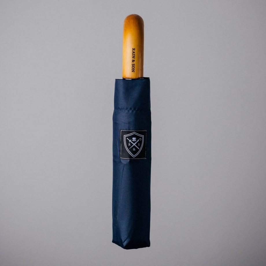 Dark Blue Compact Umbrella Rain and Son Classic and Stylish Umbrellas