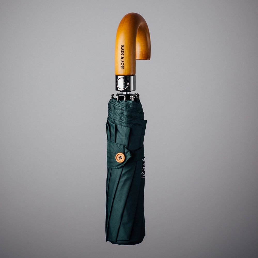 small fancy dark green umbrella