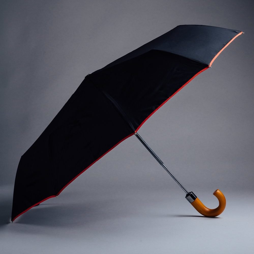 black reflective small umbrella