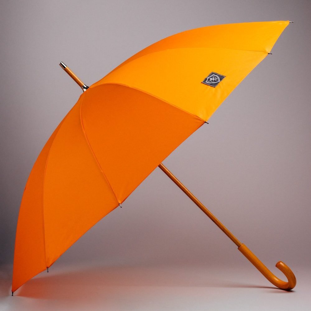 large designer umbrella in orange